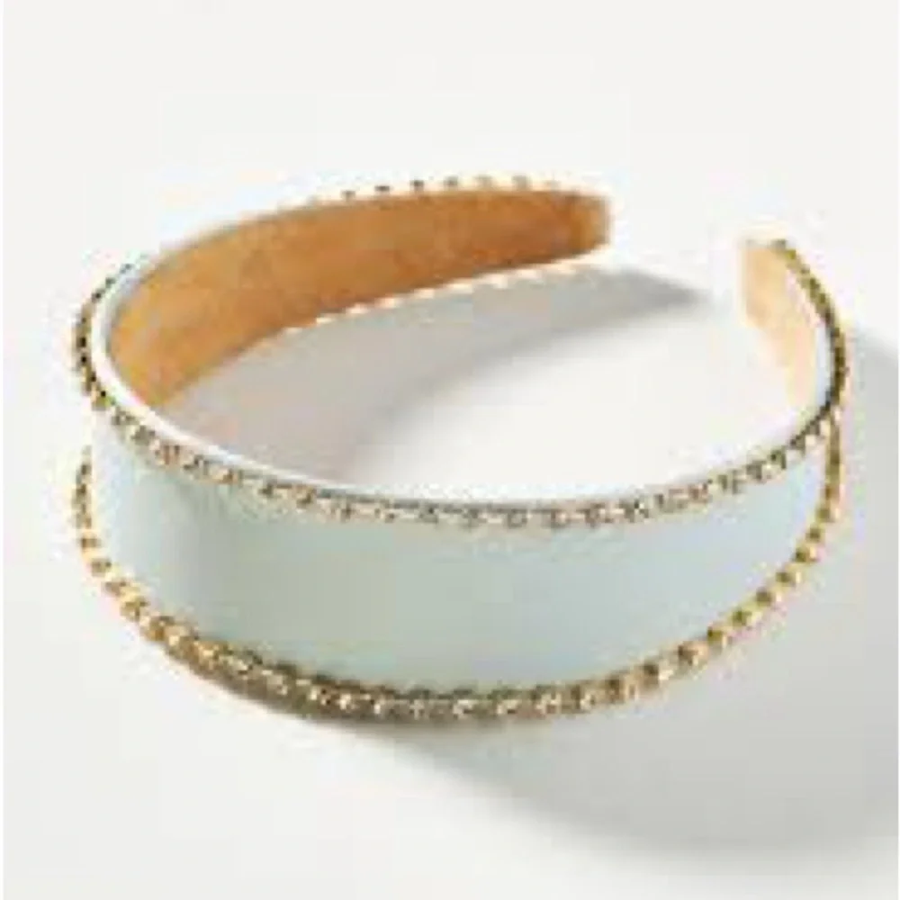 Anthropologie light green embellished headband new wtags
